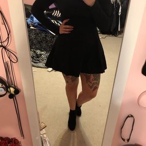 black denim circle skirt